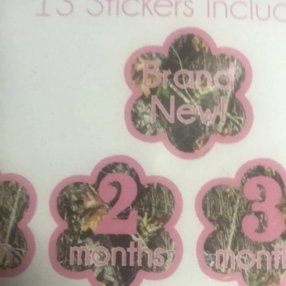 MSC Mainstreet Collection 1st Year Photo Stickers Baby Girl Camo Pink - Picture 8 of 13